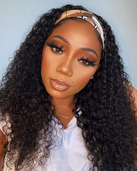 Brazilian Deep wave headband wigs